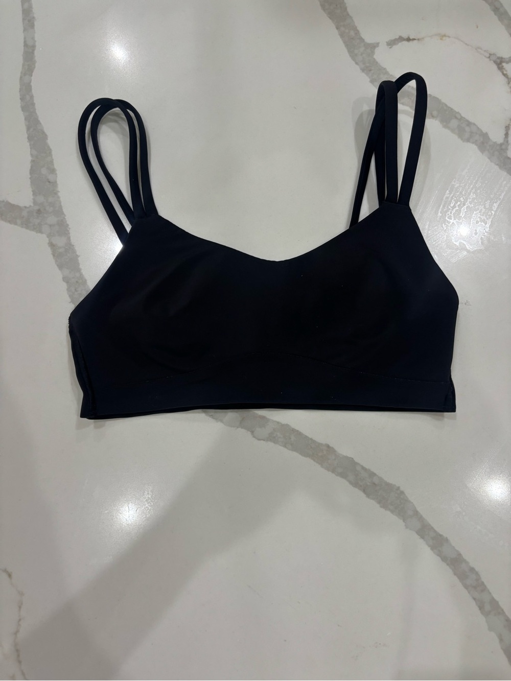 lululemon athletica Cloud Black Double-Strap Sports Bralette